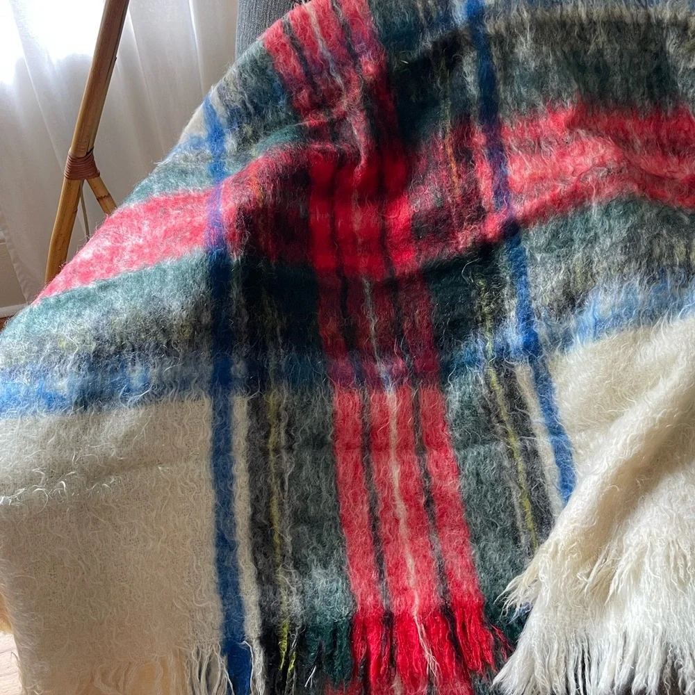 Vintage Glen Cree Mohair Blanket Scotland 75”x50”